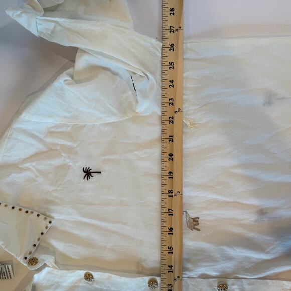 Vintage Safari-Core Shirt 2X | Stonebridge Embroidered Animals & Beaded Collar - Picture 9 of 10